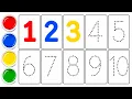 Build Number Writing Skills Trace 1 10 with Dotted Lines Numbers Counting 1234
