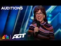 Maureen Langan has the judges in STITCHES Auditions AGT 2023