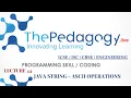 Lecture 44 STRING ASCII JAVA STRING String Input String ASCII Java ICSE ISC Board Exam