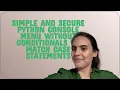 Codereview Simple and secure Python console menu without conditionals or match case statements