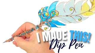 I made this magical Dip Pen with copper wire & Resin! Wouldn’t fairies be jealous?!