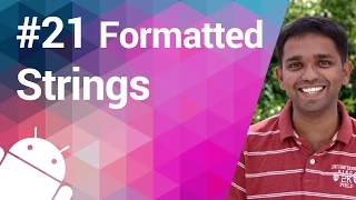 Android Tutorial 21 - Formatted String Resources