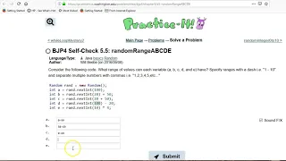 Building Java Programs Self-Check 5 5 randomRangeABCDE