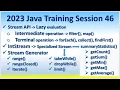 2023 Java Training Session 46 Stream API Lazy evaluation IntStream iterate Count Sum Min Max Average