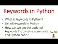 Keywords in Python Python Tutorial Python for CBSE Python Programming CBSE Python