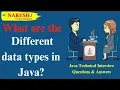 Java Technical Interview Questions Answers 2024 Data types in Java PrasannaNIT