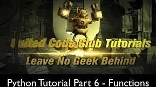 Python Tutorials Part 6 - Functions