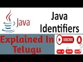 Identifiers in Java Programming for Beginners Telugu Explanation Also