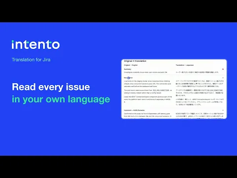 watch Intento Translation for Jira video