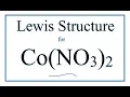 How to Draw the Lewis Dot Structure for Co NO3 2 Cobalt II nitrate