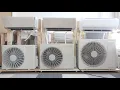 Lagu Three HITACHI's mini-split air conditioners equipped with scroll compressors running side by side