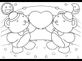 Hearts Coloring pages for kids FREE Download