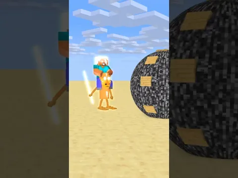 Herobrine Bedrock Ball Double Power Team UP #minecraft #animation