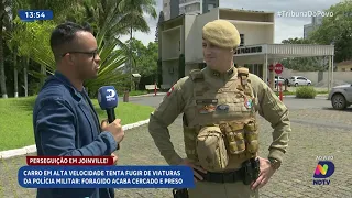 Joinville registra perseguição após carro ser flagrado fugindo na contramão