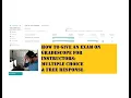 How to Give an Exam on Gradescope for Instructors Multiple Choice and Free Response