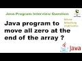Java program to move all zero at the end of the array using existing data structure