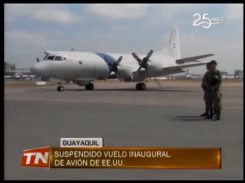 Suspendido vuelo inaugural de avión de EE.UU.