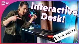 The World s First Interactive Desk Blacklyte Atlas Gaming Desk Review