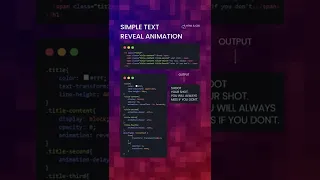 Text Reveal Animation Made With CSS CSS Animation Effects