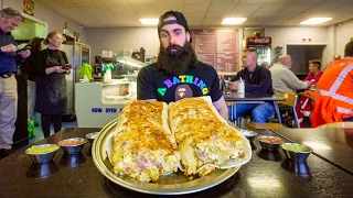 Download WIN THE CASH JACKPOT IF YOU CAN FINISH THIS GIANT BURRITO QUICK ENOUGH! | BeardMeatsFood MP3