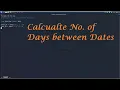 No of days between dates Python Programming - Leisure Codes