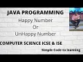 How To Check A Number Is Happy Number Or Not In Java