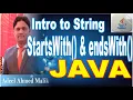 startsWith endsWith in string in java in urdu hindi