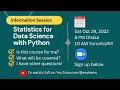 Info Session Statistics for Data Science with Python