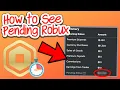 How to View Pending Robux on Roblox for PC 2025