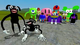 cartoon dog v2 vs 3d memes nextbots v6 in garrys mod