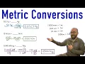Converting Metric Units - Multiplying by a conversion factor including fraction units