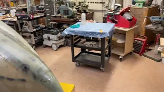 10 August 2022.  Reinforcing the bottom of the CB trunk with 5 more in addition to the 2 yesterday.