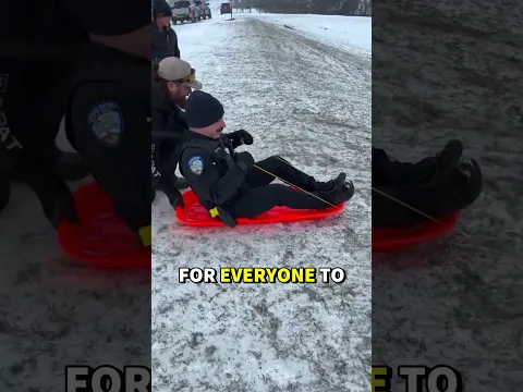 This Cop Learned Sledding the Hard Way 😭