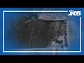 Large chunk of Highway 2 washes into the Wenatchee River