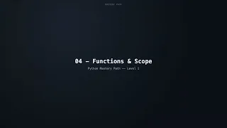 Python Fundamentals Variables Control Flow Functions Error Handling
