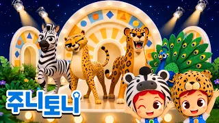 동물무늬 패션쇼 | 다양한 동물들의 무늬를 살펴봐요🔍 | 동물동요 | 동물의 왕국 | 주니토니 | JunyTony