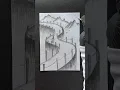 Easy landscape drawing technique
