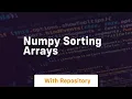numpy sorting arrays