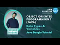 Data Types Variables Java Object Oriented Programming 1 Bangla Tutorial AIUB SOLUTION