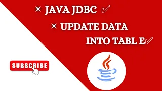 Java JDBC Java Database Connectivity JDBC Update Data into Table