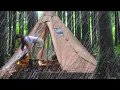 Download Lagu ☔️Berkemah Sendirian di Cuaca Ekstrem dengan Tenda Mirip Harry Potter | RAIN SOUND ASMR