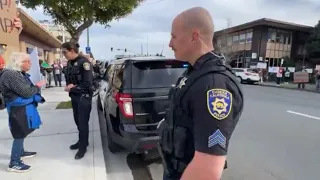 Arrest at ICE Out protest after threats of chemical irritant against protesters