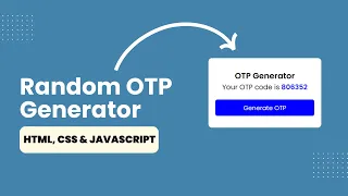 Random OTP Generator HTML CSS and Javascript