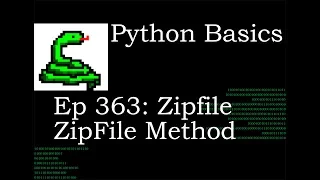 Python Basics Zipfile ZipFile Method