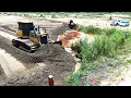 Lagu Nicely Sand fill Small Pond Complete! Powerful Skilled Dozer Pushing Sand \u0026 Dump Trucks Dumping Sand
