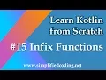Kotlin Programming Tutorial - Infix Function
