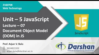 Unit 5 Document Object Model in JavaScript