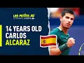 RETRO 14 years old Carlos Alcaraz in Les Petits As 2017