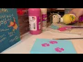 DIY paw print flower painting