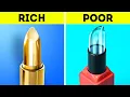 Download Lagu RICH VS. BROKE | Flawless Beauty Hacks And Gadgets